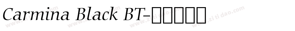 Carmina Black BT字体转换